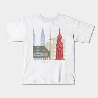 Bremen skyline poster Kids T-Shirt